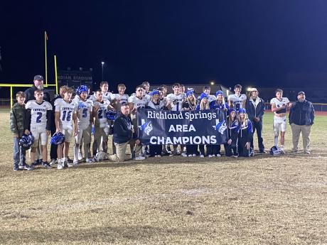 The No. 2-ranked Richland Springs Coyotes rolled to a 64-6 win over No. 10 Zephyr on Friday in a Class 1A Division II area-round playoff game in Comanche.