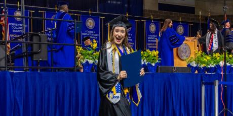 Nearly 750 Angelo State University students are scheduled to walk the stage during two fall commencement ceremonies on Saturday, Dec. 14, in the Junell Center/Stephens Arena, 2235 S. Jackson St.
