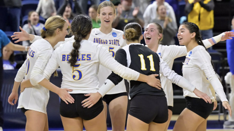 It was an absolute battle, but the Angelo State University volleyball team held off Metro State-Denver on Sunday in four sets to win the NCAA Division II South Central Regional Tournament.