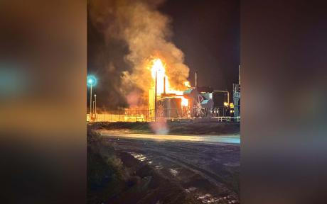 Volunteer firefighters from the Howard County Volunteer Fire Department were called out early Christmas morning to respond to a natural gas compressor explosion.