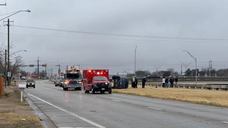 Three Central High School students walked away uninjured after a single-vehicle rollover crash Wednesday afternoon.
