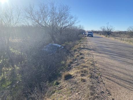 A single-vehicle accident near the intersection of West Grape Creek Road and Ballard Road resulted in minor injuries for a 22-year-old driver on Sunday, Jan 12, 2024.