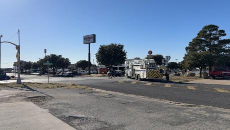 A driver was hospitalized Monday after a two-vehicle crash at the intersection of West First Street and Koenigheim Street.