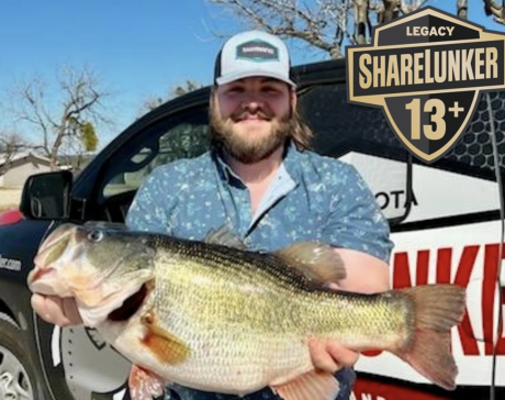 Nicholas Guthrie of Livingston reeled in a 13.35-pound ShareLunker 675 from Lake O.H. Ivie on Feb. 15.