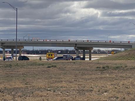 Pickup Slams into Highway Bridge Pillar