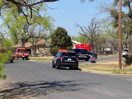 Numerous police officers have responded to the report of a shooting on Pecan Street on Monday afternoon.