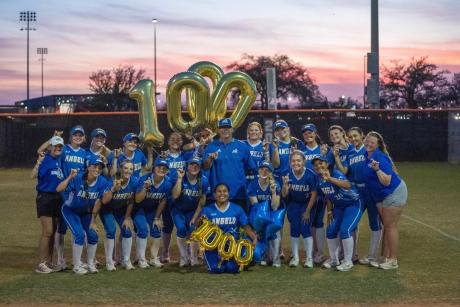 Angelo State softball coach Travis Scott picked up the 1,000th win of his career in college softball on Friday evening with a sweep of UT Permian Basin.