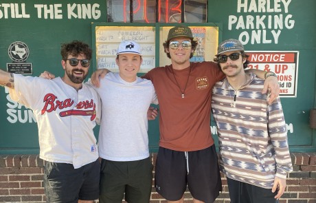 Cameron Allbright and his band at Blaine's Pub