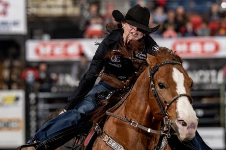Jordan Driver is in the driver’s seat of this year’s San Angelo Stock Show and Rodeo barrel racing competition.