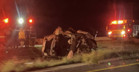 Fatal Crash Near Wall