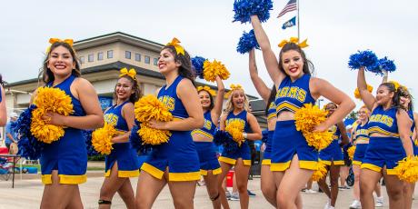 The Angelo State University cheer team is inviting local and area students entering pre-K through 12th grade this fall to participate in the 2025 Football Spirit Day on Saturday, Sept. 20, and registration is now open.