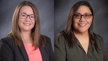 (Left to Right) Ashley Bishop - Principal of Lamar Elementary School, Claudia Becerra - Director of School Safety and Student Services. 