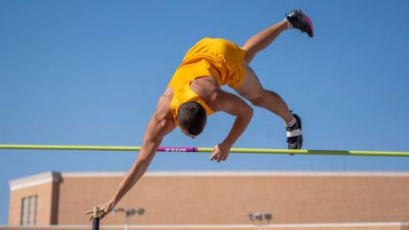 Oleg Ananev has the second-best pole vault mark in the nation in NCAA Division II.