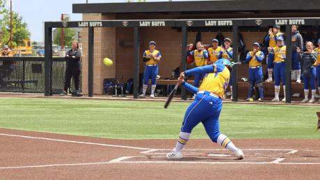Lauren De La Cruz had a go-ahead two-run single in Angelo State's 3-2 win over Colorado Mesa on Thursday, May 8, 2025.