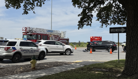A four-vehicle crash on Knickerbocker Road on Monday afternoon has shut down traffic in both directions.