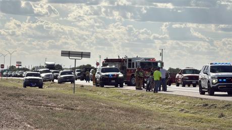 Biker down on US 87 north