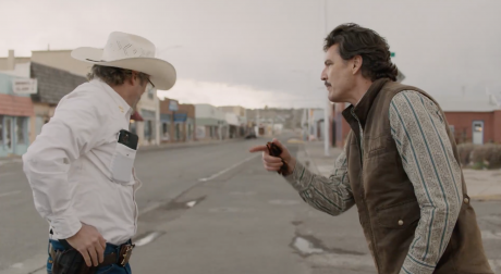 Joaquin Phoenix and Pedro Pascal in Eddington