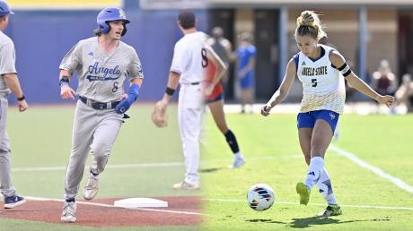 Angelo State's Jacob Guerrero (Left) and Katelin Heise (Right)