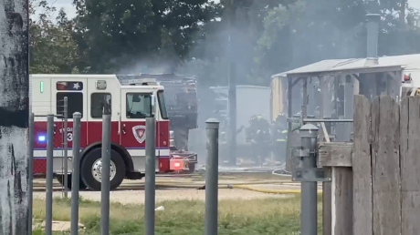 Multiple Trailers Damaged in Fire Off North Bell Street in San Angelo on June 21, 2025.
