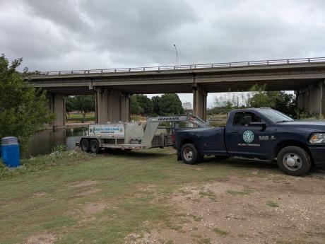 The Texas Parks and Wildlife Department stocked the Concho River in downtown San Angelo with channel catfish on Thursday.