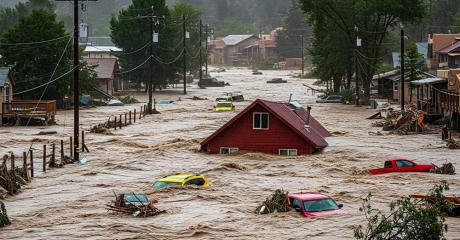 A record-breaking flash flood swept through the New Mexico mountain village of Ruidoso on Tuesday, killing at least three people, including two children.