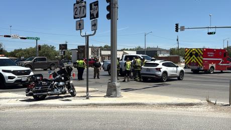 A two-car crash on South Bryant Boulevard on Wednesday afternoon reduced southbound traffic to one lane.