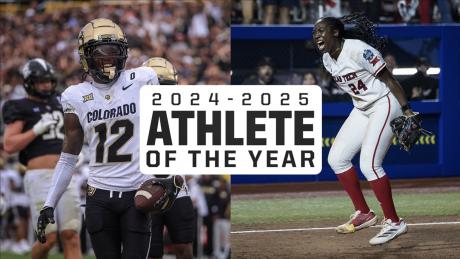 Colorado's Travis Hunter (Left) and Texas Tech's NiJaree Canady (Right)