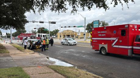 Three people, including a child, were transported to the hospital Wednesday after a crash in San Angelo.