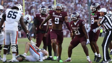 Texas A&M in action against Auburn