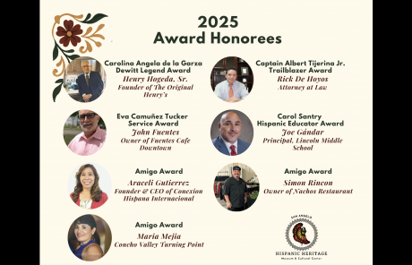 The San Angelo Hispanic Heritage Museum & Cultural Center announced this year’s recipients of its annual awards, honoring individuals who embody leadership, service, and cultural pride within the community.
