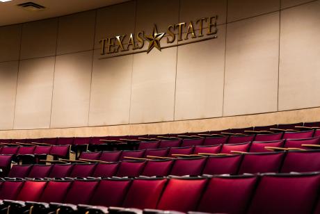 Texas State University's Alkek Teaching Theater is seen on the first day of the fall semester in San Marcos on Aug. 24, 2020.