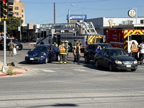 Crash at W Concho Ave and S Irving St on Oct. 20, 2025. 