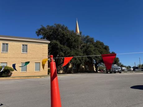 The parking lot on the west side of Immanuel Baptist Church where food distribution is set to begin Oct 30 amid the pending food stamp program suspension.