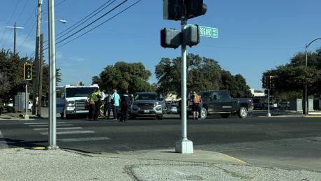 A crash in downtown San Angelo on Thursday morning resulted in one person being transported to the hospital.