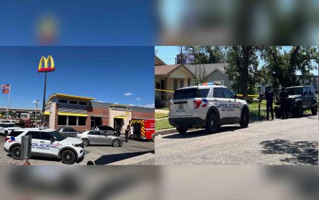 (Left) A stabbing happened on Oct. 1, 2024. (Right) A murder scene unraveled on South David Street the same day. 