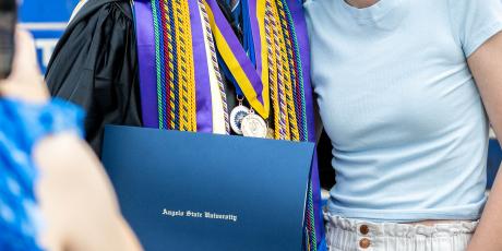 Alpha Chi medal and ASU diploma