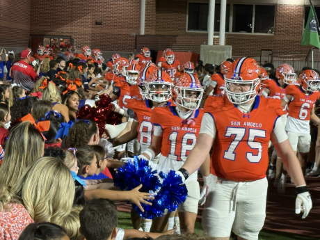 The Central Bobcats walk onto the field before their game against Frenship on Thursday, Nov. 6, 2025.
