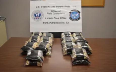 Bags containing nearly 9,000 rounds of unreported ammunition seized by CBP officers at Brownsville Port of Entry.