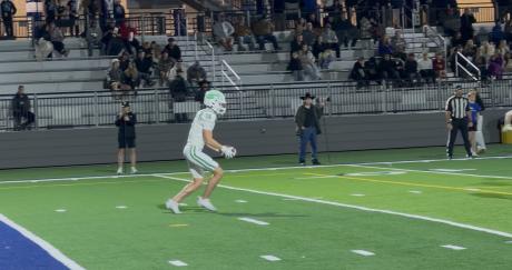 Wall's Levi King prepares to punt against Gunter in the state semifinals Friday, Dec. 12, 2025.