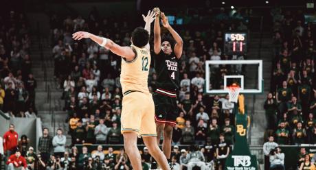 Texas Tech's Christian Anderson in action against Baylor