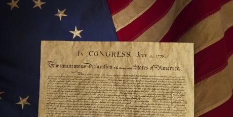 Declaration of Independence & 1776 U.S. Flag