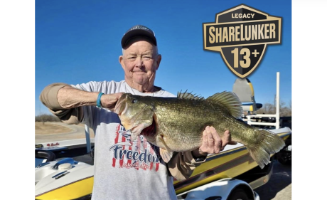 Travis McCollough reeled in the biggest largemouth bass ever recorded at Fort Phantom Hill Reservoir just north of Abilene earlier this month.