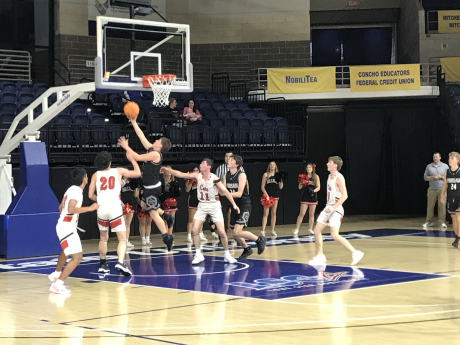 Forsan's Halen Kemper drives for a tough layup against Ballinger in their first-round playoff game Monday, Feb. 23, 2026.
