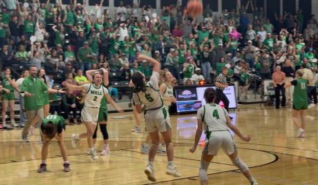 The No. 1-ranked Wall Lady Hawks survived a furious fourth-quarter comeback by No. 6 Paradise on Tuesday to punch their ticket to the state championship game with a 54-51 win.