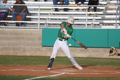 Wall's Hagyn Barbee swings at a pitch during the Hawks' game against Abilene High on Friday, April 10, 2026.