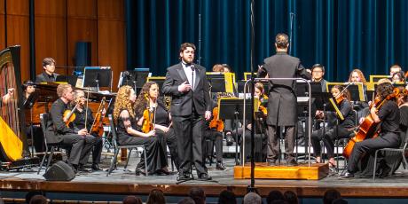 Jon Dirk Ross performing with the ASU Symphony Orchestra