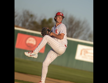 Jim Ned's Cash Gwinn winds up during the 2026 baseball season.