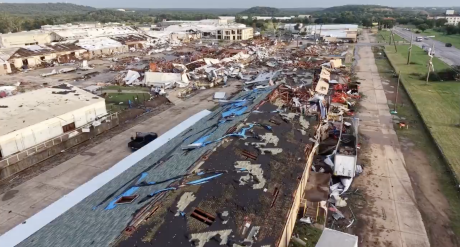 A tornado struck the town of Mineral Wells on Tuesday evening, causing widespread damage in the north Texas community.