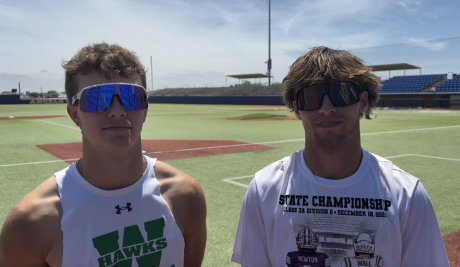 Wall Hawks' Kyler Oneal (Left) and Hagyn Barbee (Right)