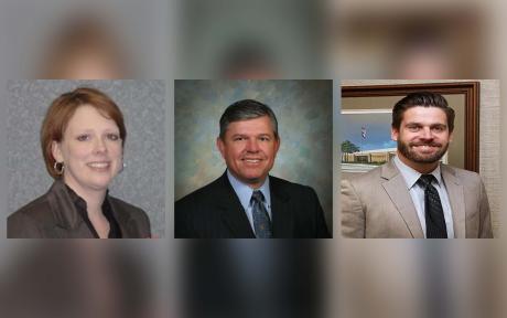 From left, Nancy Blackwell, P.E., of Ballinger; Fred Hernandez Jr. of San Angelo; and Mason Vaughan of Eldorado were reappointed by Gov. Greg Abbott to the Upper Colorado River Authority Board of Directors.